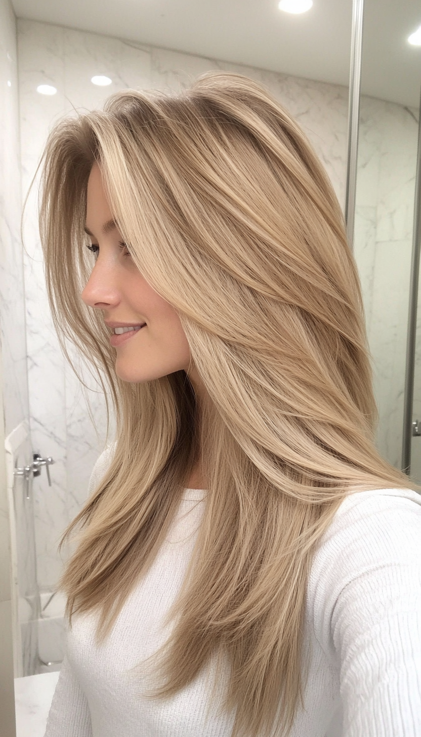 20. Soft Textured Layers in Medium Beige Blonde (Haircuts With Long Layers) - Haircuts With Long Layers