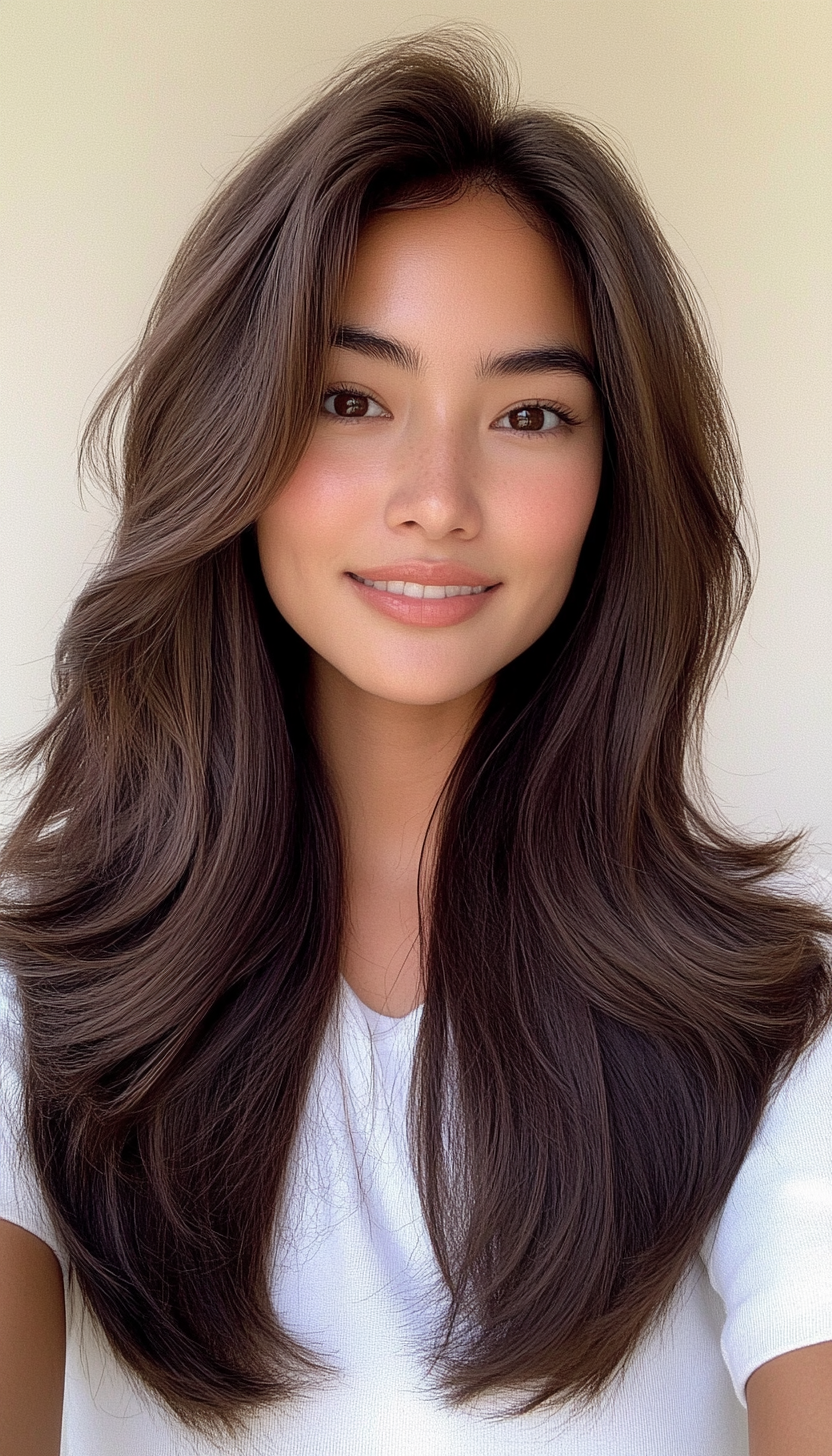 21. Long Layered Lob in Rich Espresso (Haircuts With Long Layers) - Haircuts With Long Layers