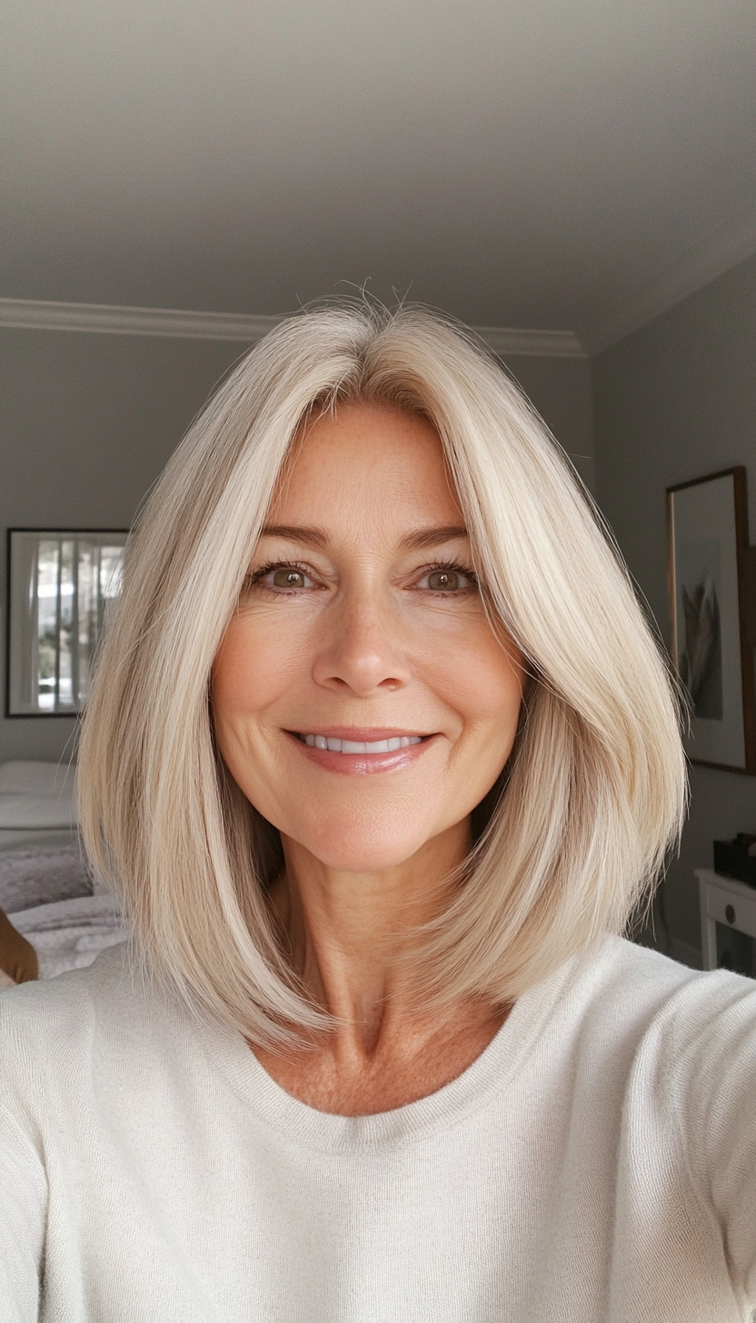 7. Tapered Crop with Light Blonde (Haircuts For Women Over 50 With Fine Hair) - Haircuts For Women Over 50 With Fine Hair