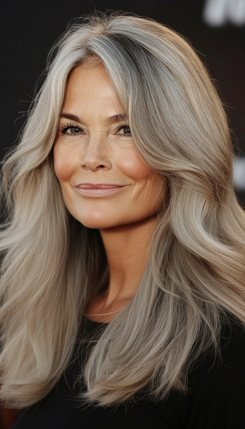 4. Wavy Collarbone Cut in Warm Blonde (Medium Length Hairstyles For Women Over 60) - Medium Length Hairstyles For Women Over 60