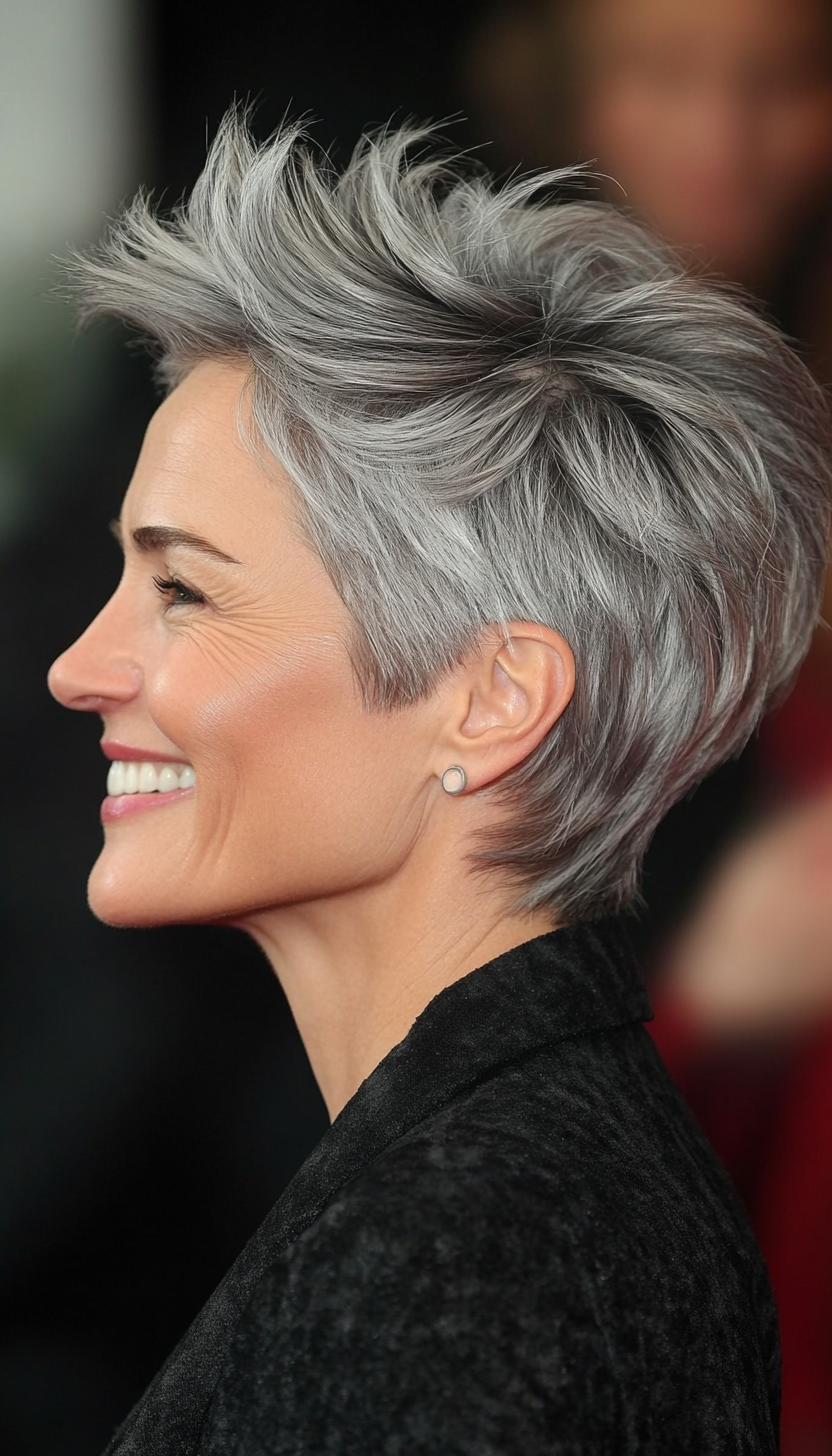 1. Classic Pixie with Soft Silver Highlights (Haircuts For Older Women With Thinning Hair) - Haircuts For Older Women With Thinning Hair