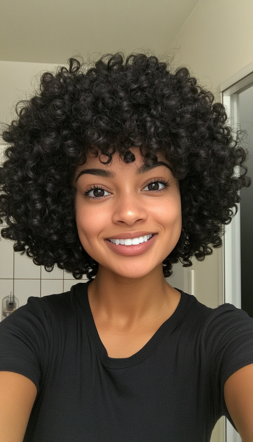 5. Short Curly Afro in Natural Black (Short Curly Hairstyles For Women) - Short Curly Hairstyles For Women