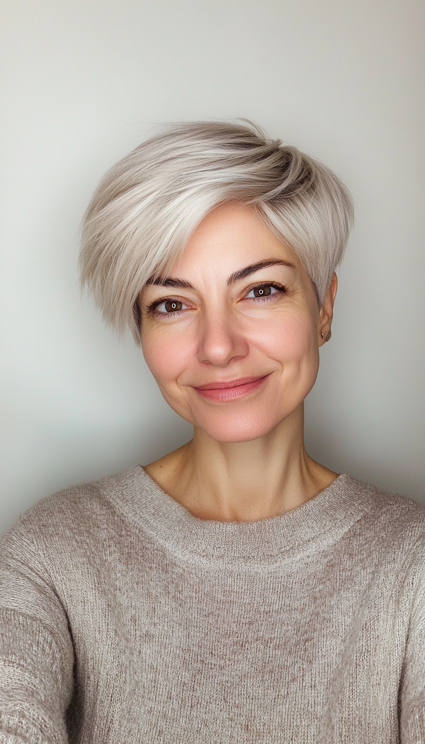 16. Ivory Blonde Boyish Pixie (Short Pixie Haircuts For Older Women) - Short Pixie Haircuts For Older Women
