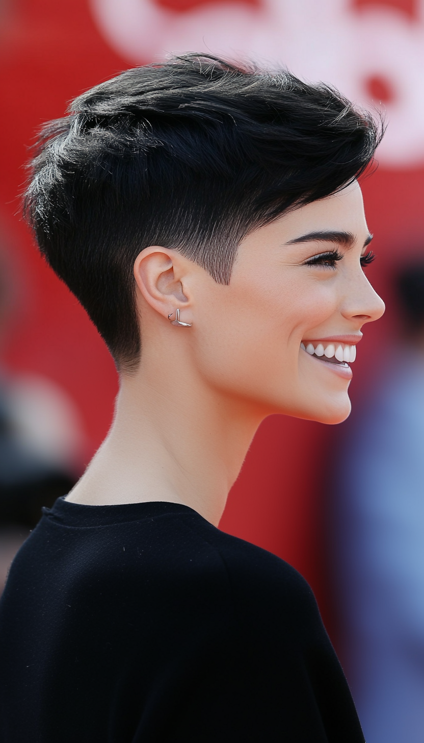 8. Natural Black Buzzed Pixie (Very Short Pixie Haircuts) - Very Short Pixie Haircuts