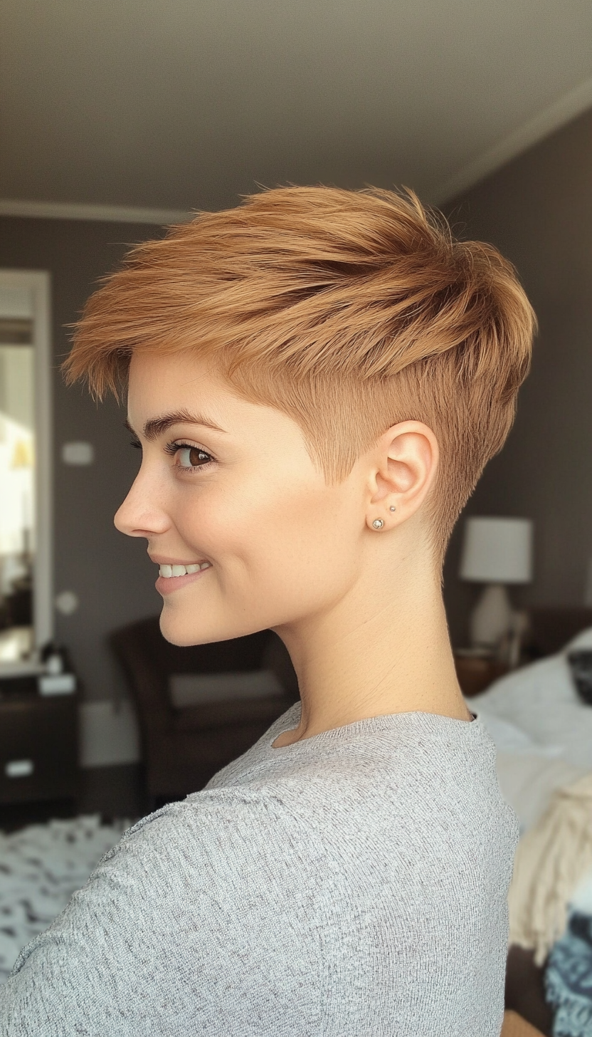 12. Light Caramel Cropped Pixie (Very Short Pixie Haircuts) - Very Short Pixie Haircuts