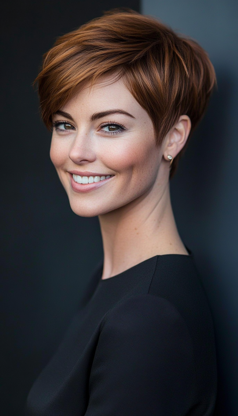 22. Soft Chestnut Pixie with Short Layers (Very Short Pixie Haircuts) - Very Short Pixie Haircuts
