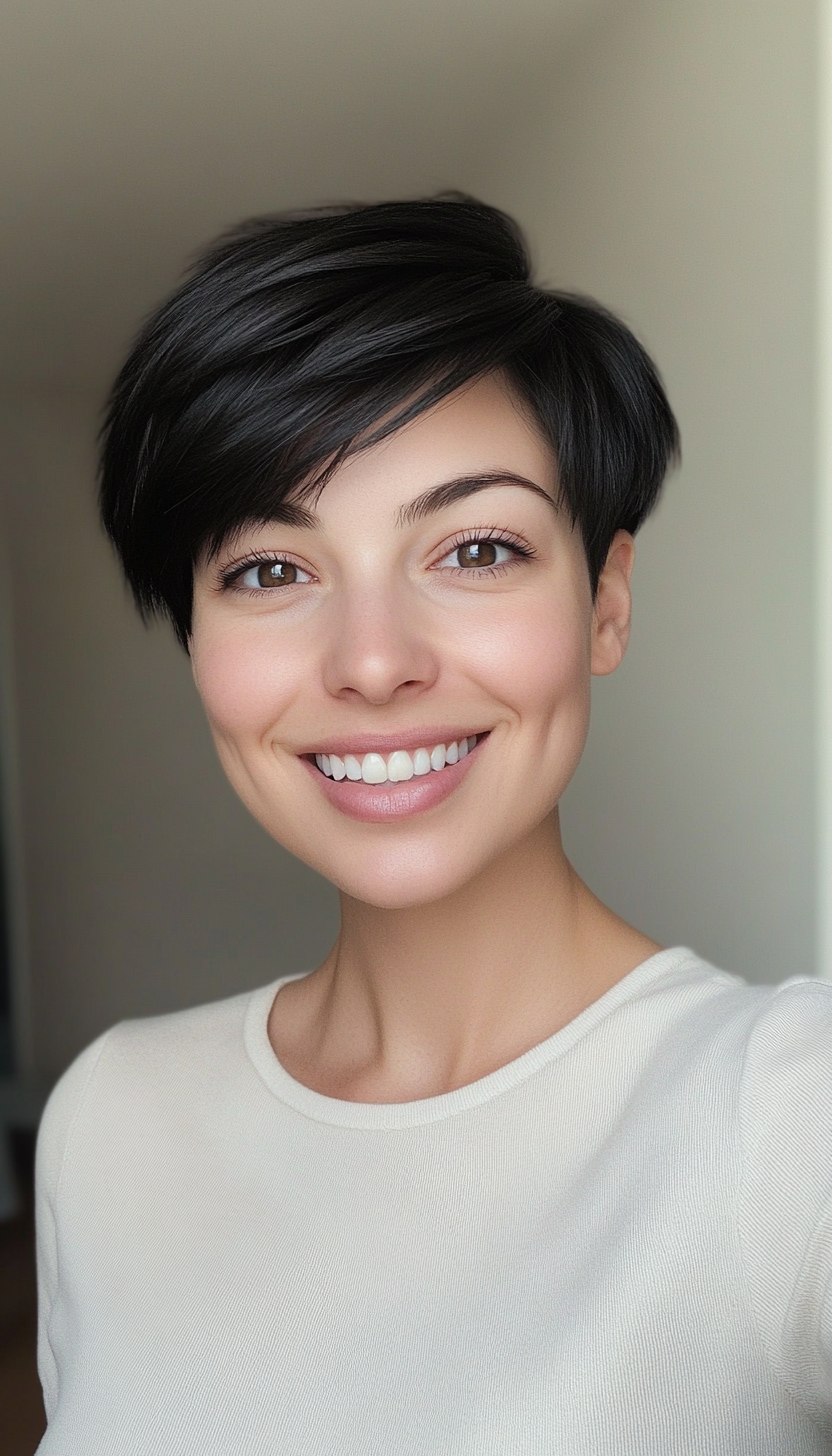 26. Classic Black Short Pixie (Very Short Pixie Haircuts) - Very Short Pixie Haircuts