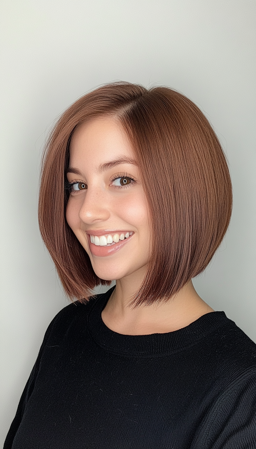 4. Blunt Bob with Subtle Auburn Framing (Haircuts With Face Framing Layers) - Haircuts With Face Framing Layers