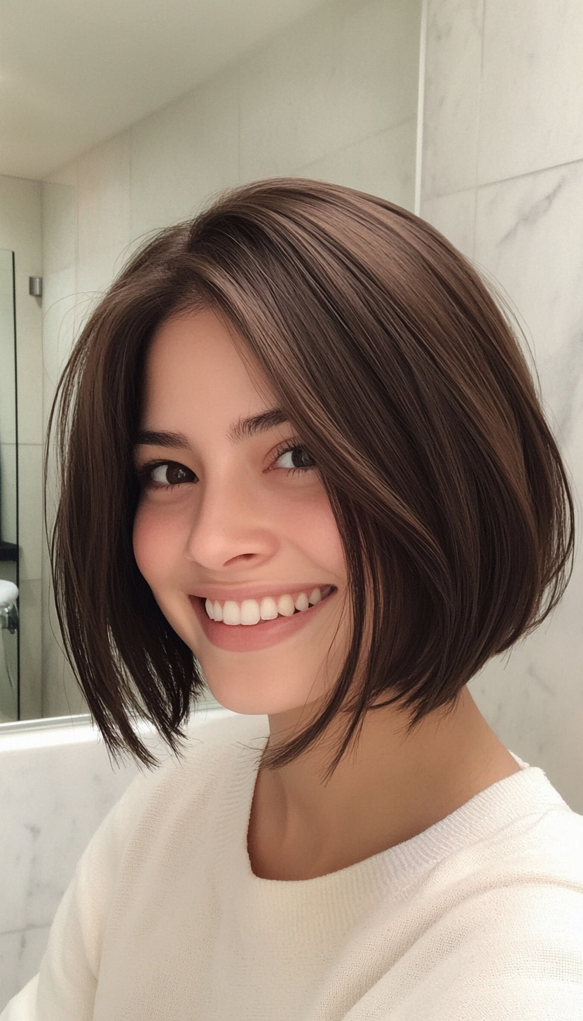 25. French Bob with Soft Espresso Layers (Haircuts With Face Framing Layers) - Haircuts With Face Framing Layers