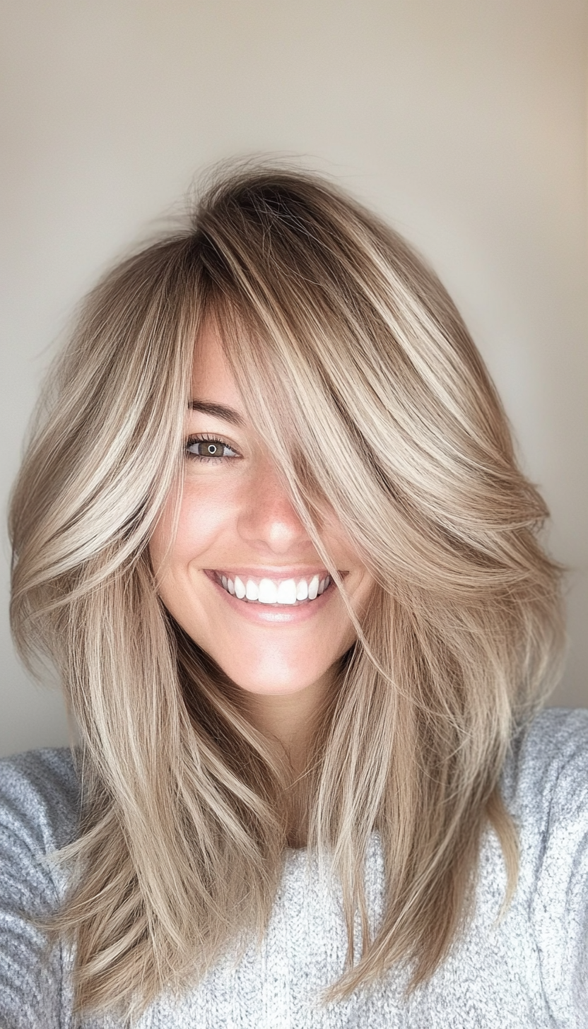 27. Voluminous Cut with Ash Blonde Dimension (Haircuts With Face Framing Layers) - Haircuts With Face Framing Layers